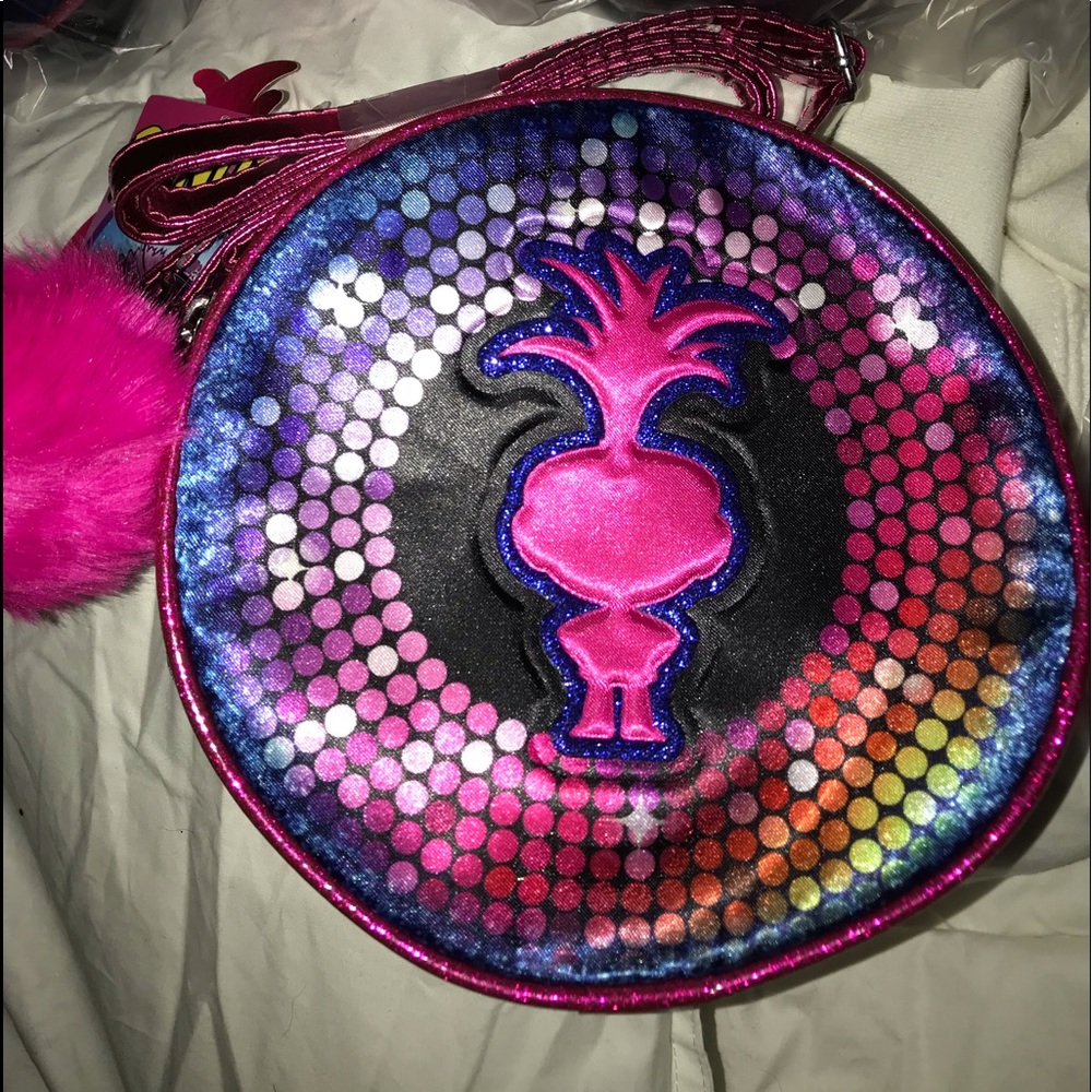 Trolls Purse Pink Blue Orange Red main color Pink